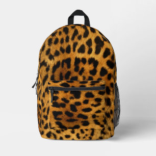 Leopard print printed backpack