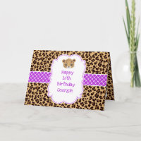 Leopard Print Purple Quatrefoil