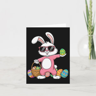 Leopard Print Rabbit Bunny Blowing Bubble Gum East Card