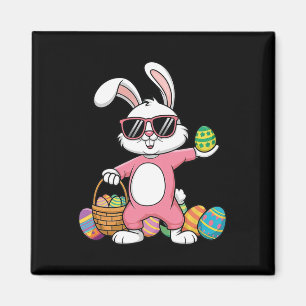 Leopard Print Rabbit Bunny Blowing Bubble Gum East Magnet