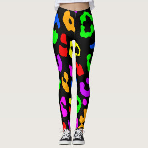 Leopard Print Rainbow Leggings