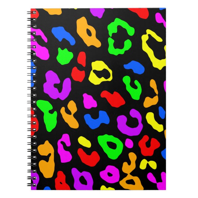 Leopard Print Rainbow Notebook (Front)