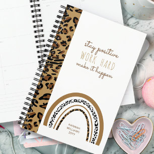 Leopard Print Rainbow Stay Positive Quote 2022 Planner