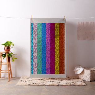 Leopard print retro colour seamless stripes #13 fabric