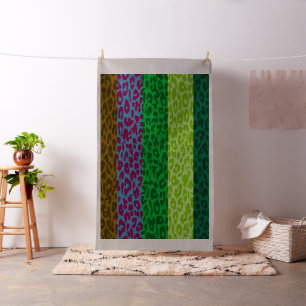 Leopard print retro colour seamless stripes #5 fabric