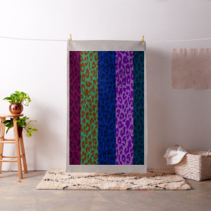 Leopard print retro colour seamless stripes #7 fabric