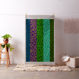 Leopard print retro colour seamless stripes #9 fabric