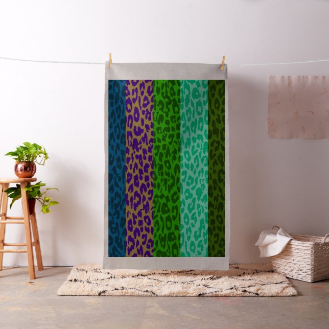 Leopard print retro colour seamless stripes #9 fabric (In Situ)