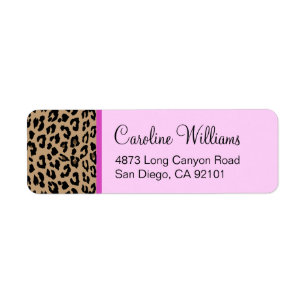 Leopard Print Return Address Label