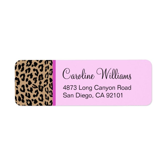 Leopard Print Return Address Label (Front)