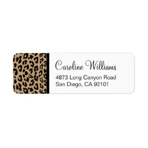 Leopard Print Return Address Label