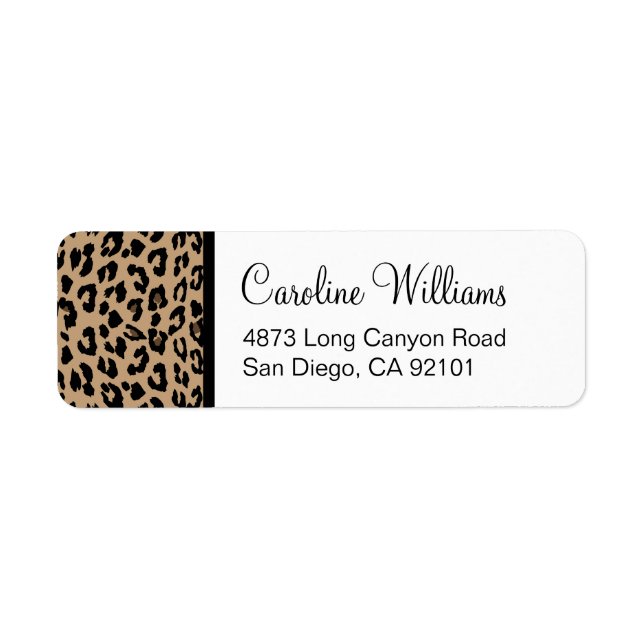 Leopard Print Return Address Label (Front)