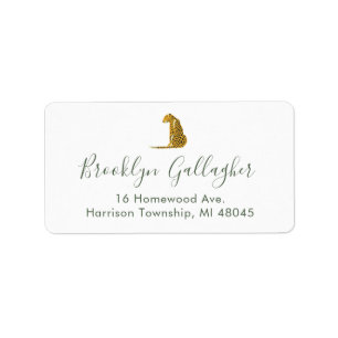 Leopard Print Return Address Label