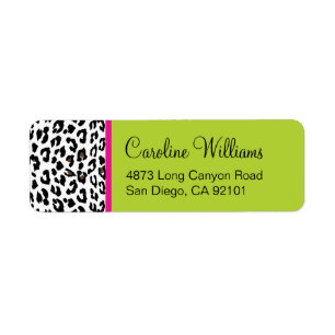 Leopard Print Return Address Label