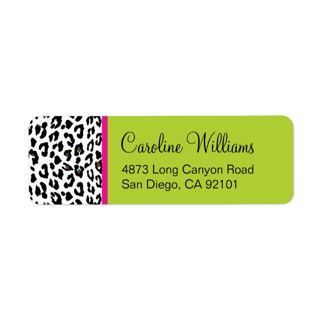 Leopard Print Return Address Label (Front)