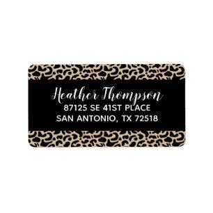 Leopard Print Return Address Label