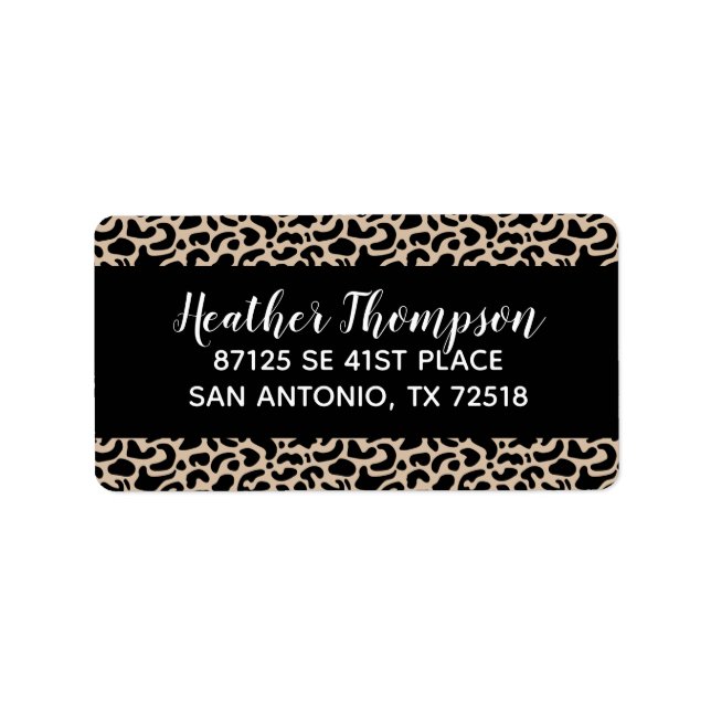 Leopard Print Return Address Label (Front)