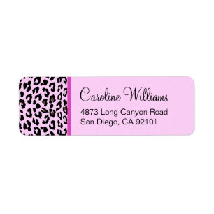 Leopard Print Return Address Label