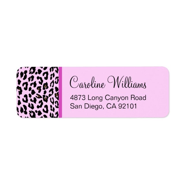 Leopard Print Return Address Label (Front)