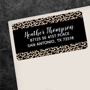 Leopard Print Return Address Label