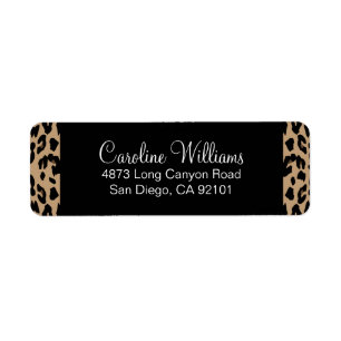 Leopard Print Return Address Label