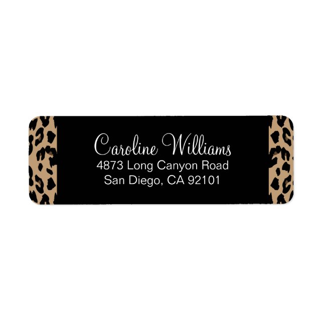 Leopard Print Return Address Label (Front)