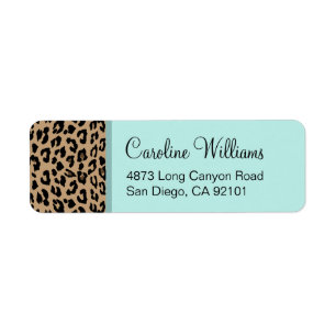 Leopard Print Return Address Label