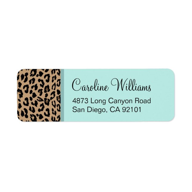 Leopard Print Return Address Label (Front)