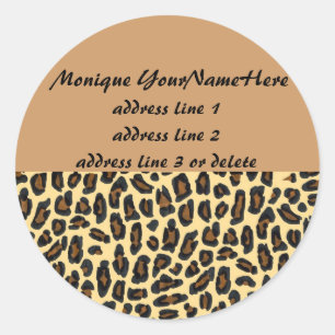 Leopard Print Return Address Labels