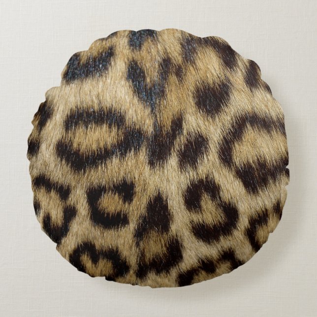 Leopard Print Round Cushion (Front)