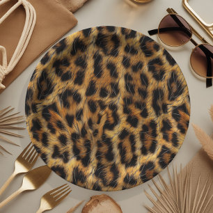 Leopard Print Safari Party Supplies ID1153 Paper Plate
