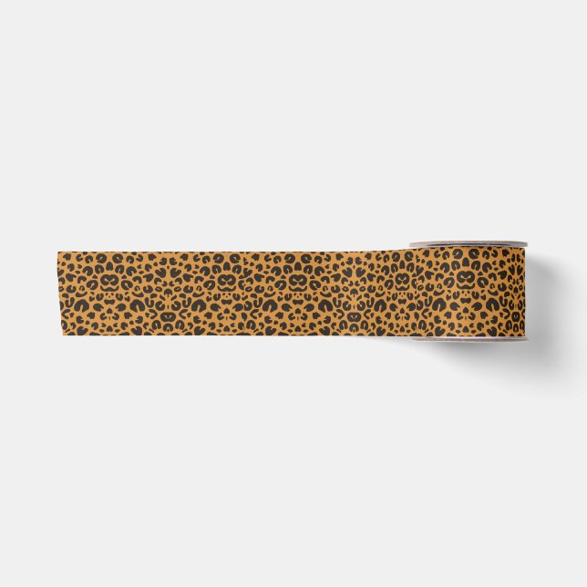 Leopard Print Satin Ribbon (Front)