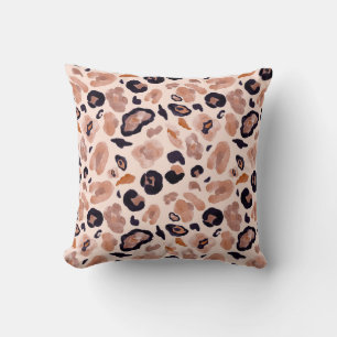 Leopard print, seamless, beige background. cushion