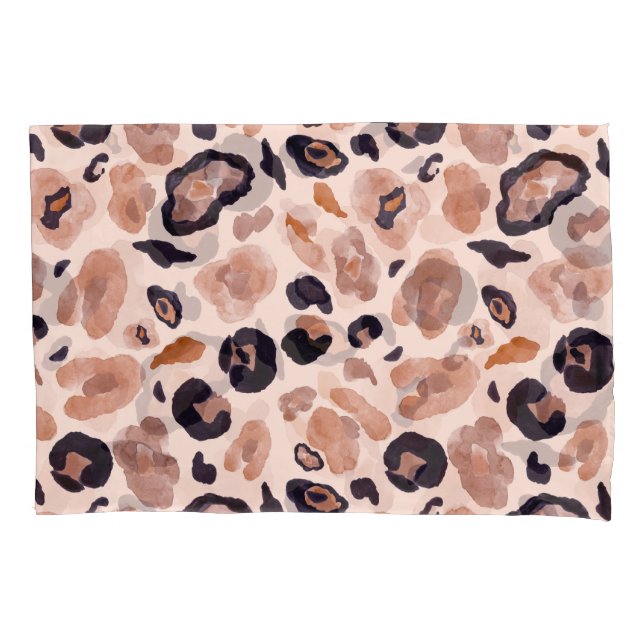 Leopard print, seamless, beige background. pillowcase (Front)