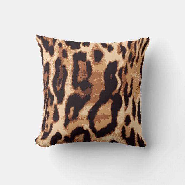 Leopard print seamless pattern cushion (Front)