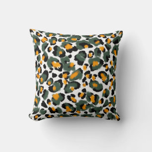 Leopard print seamless pattern cushion