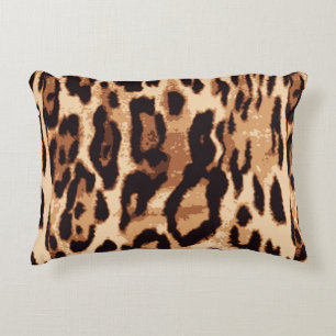 Leopard print seamless pattern decorative cushion