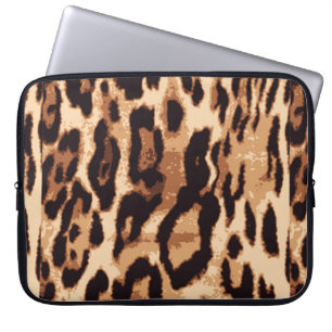 Leopard print seamless pattern laptop sleeve