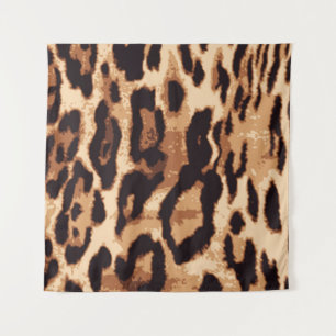 Leopard print seamless pattern tapestry