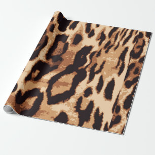 Leopard print seamless pattern wrapping paper