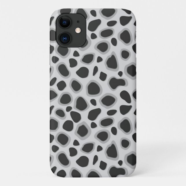 Leopard Print - Shades of Grey Case-Mate iPhone Case (Back)