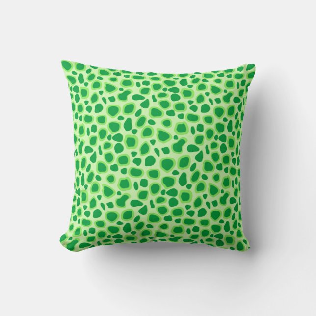 Leopard Print - Shades of Lime Green Cushion (Front)