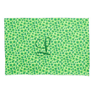 Leopard Print - Shades of Lime Green Pillowcase