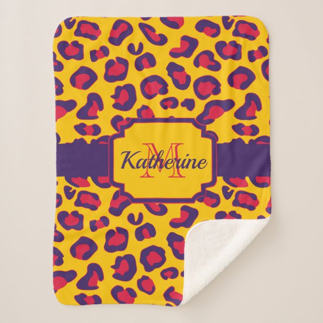 Leopard Print Sherpa Blanket (Front)