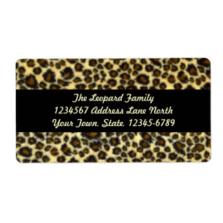 Leopard Print Shipping Labels