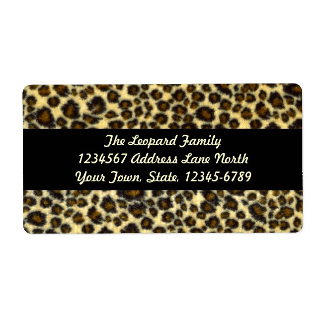Leopard Print Shipping Labels (Front)