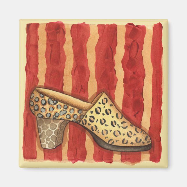Leopard Print Shoe Magnet (Front)