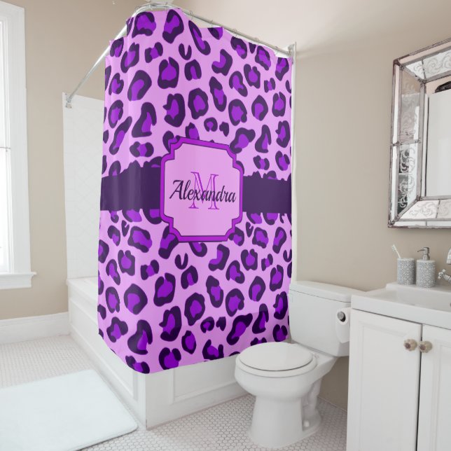 Leopard Print Shower Curtain (In Situ)