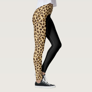 Leopard Print Side Stripe Leggings