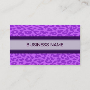 Leopard Print Skin and Plain Colour 10 Business Card